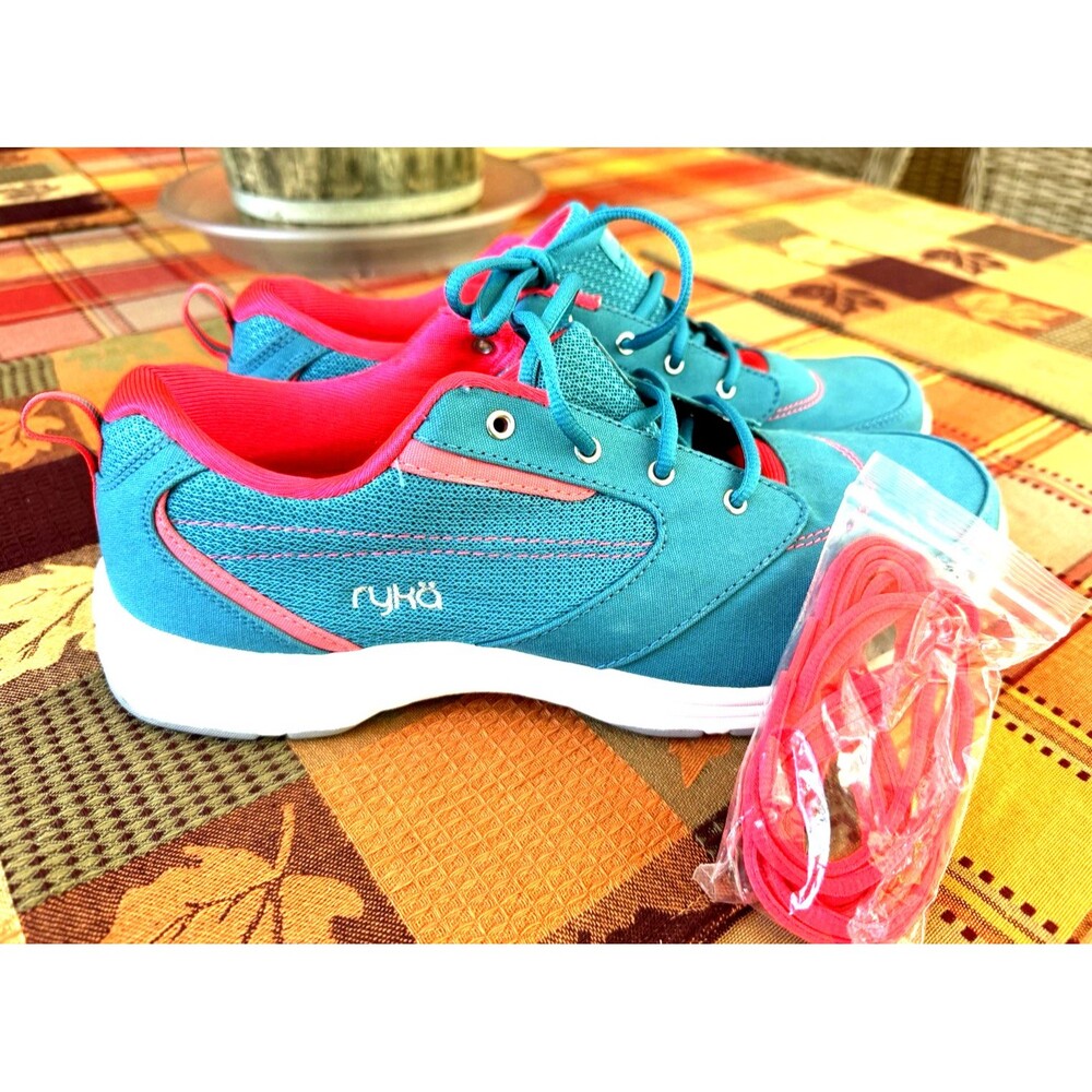 NEW RYKA Sz 11W Sneakers Shoes Teanna V1 SMW Womens Memory Foam Wide Turquoise